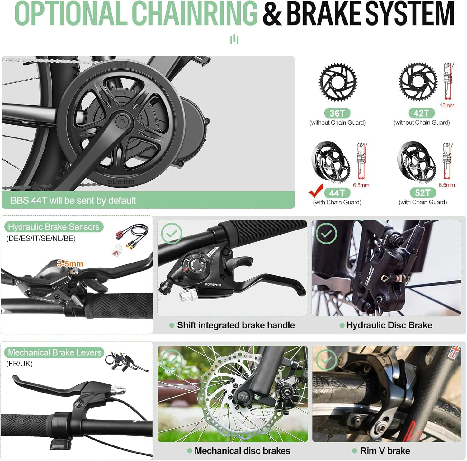 BAFANG BBS02B Mid Drive Kit 48V 500W Mid Motor Ebike Conversion